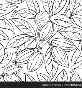 cocoa vector pattern on white background. cocoa vector pattern
