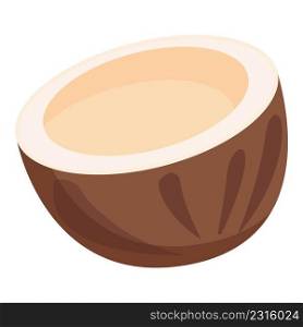 Coconut fruit drink icon cartoon vector. Vegetable plant. Vegan food. Coconut fruit drink icon cartoon vector. Vegetable plant