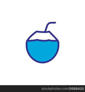 coconut icon vector design trendy