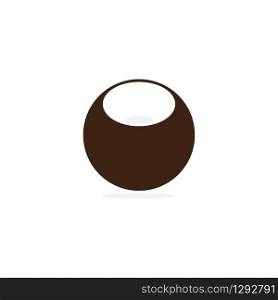 coconut illustration logo vector design