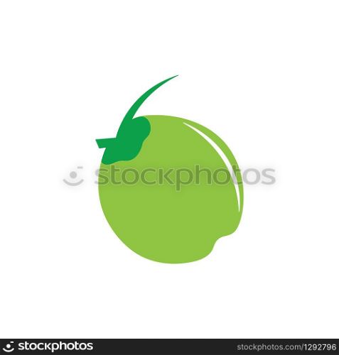 coconut illustration logo vector design