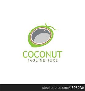 Coconut logo vector template illustration design