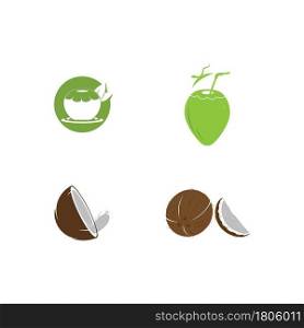 Coconut logo vector template illustration design