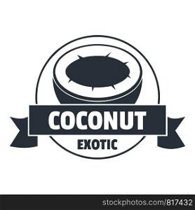Coconut logo. Vintage illustration of coconut vector logo for web. Coconut logo, vintage style