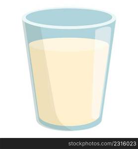 Coconut milk glass icon cartoon vector. Vegetable drink. Vegan food. Coconut milk glass icon cartoon vector. Vegetable drink