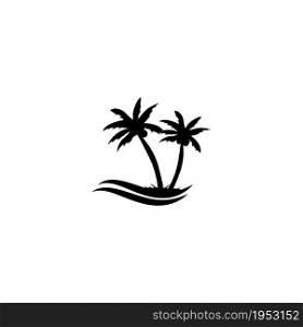 Coconut tree icon vector illustration design template. eps 10.