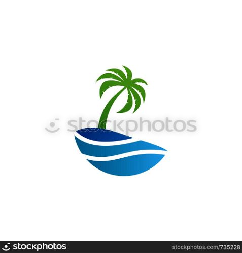 coconut tree logo template