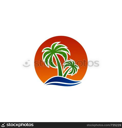 coconut tree logo template