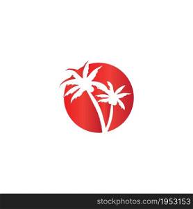 Coconut tree logo vector illustration design template. eps 10.