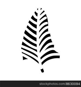 coconut tropical leaf glyph icon vector. coconut tropical leaf sign. isolated symbol illustration. coconut tropical leaf glyph icon vector illustration