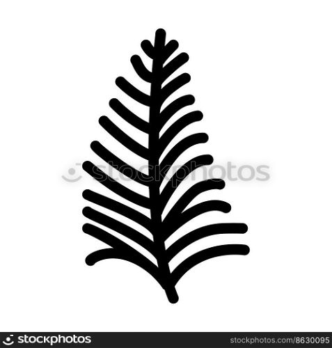 coconut tropical leaf line icon vector. coconut tropical leaf sign. isolated contour symbol black illustration. coconut tropical leaf line icon vector illustration