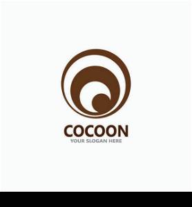 Cocoon icon and symbol vector template illustration