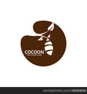 Cocoon icon and symbol vector template illustration