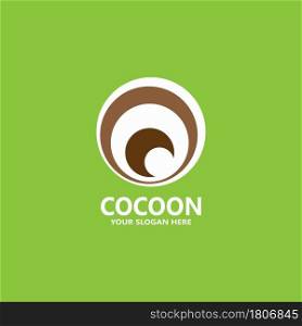 Cocoon icon and symbol vector template illustration