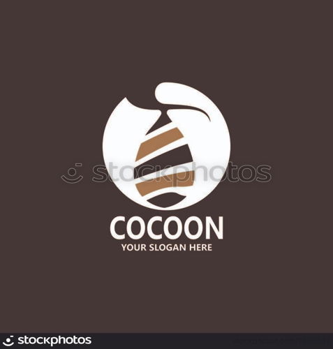 Cocoon icon and symbol vector template illustration