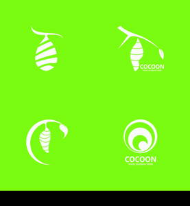 Cocoon icon and symbol vector template illustration