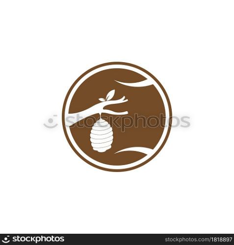 Cocoon illustration logo vector design