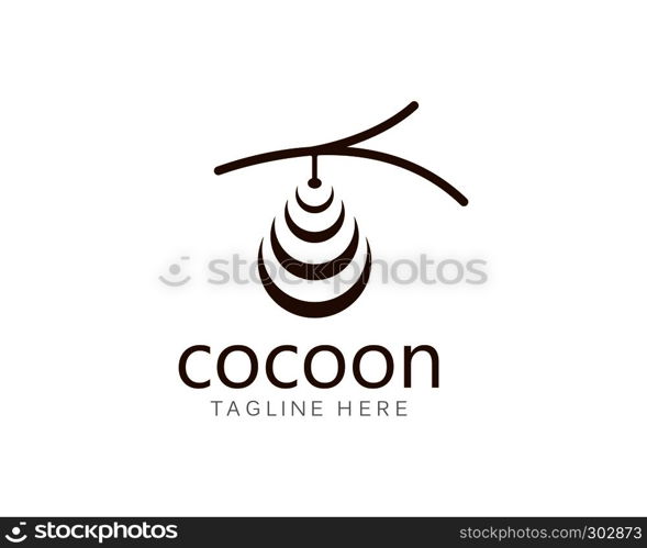 Cocoon logo template vector icon illustration design