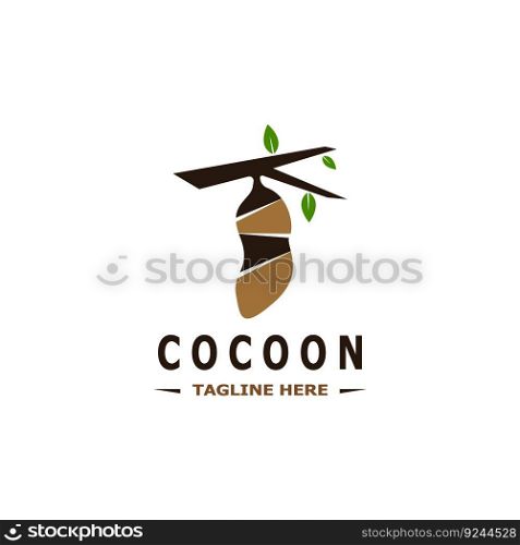 Cocoon logo vector illustration design template
