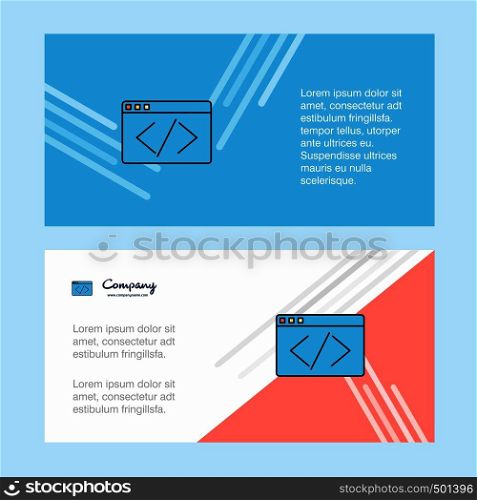 Code abstract corporate business banner template, horizontal advertising business banner.
