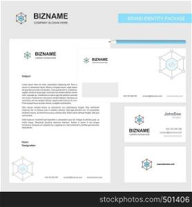 Code Business Letterhead, Envelope and visiting Card Design vector template