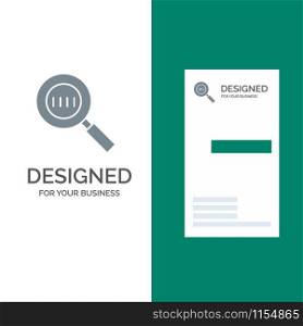 Code, Code Search, Magnifier, Magnifying Grey Logo Design and Business Card Template