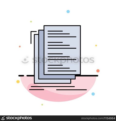 Code, coding, compile, files, list Flat Color Icon Vector