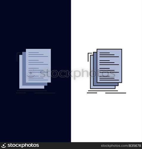 Code, coding, compile, files, list Flat Color Icon Vector