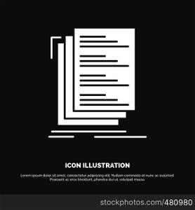 Code, coding, compile, files, list Icon. glyph vector symbol for UI and UX, website or mobile application. Vector EPS10 Abstract Template background