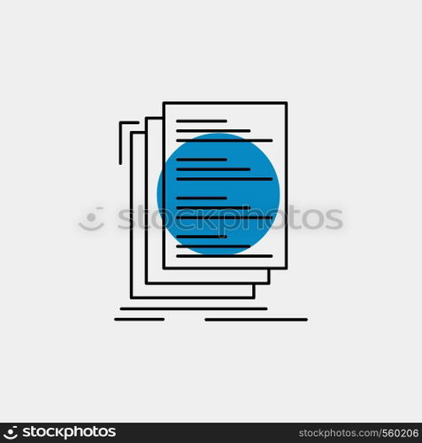Code, coding, compile, files, list Line Icon. Vector EPS10 Abstract Template background