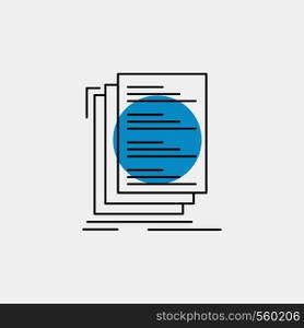 Code, coding, compile, files, list Line Icon. Vector EPS10 Abstract Template background