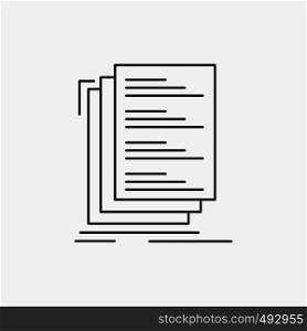 Code, coding, compile, files, list Line Icon. Vector isolated illustration. Vector EPS10 Abstract Template background