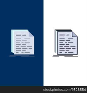 Code, coding, doc, programming, script Flat Color Icon Vector