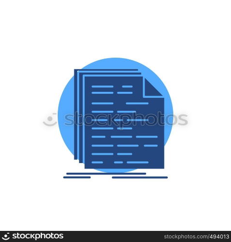 Code, coding, doc, programming, script Glyph Icon.. Vector EPS10 Abstract Template background