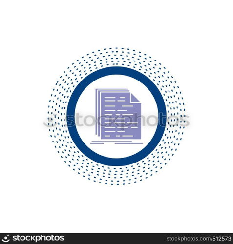 Code, coding, doc, programming, script Glyph Icon. Vector isolated illustration. Vector EPS10 Abstract Template background