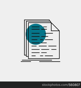 Code, coding, doc, programming, script Line Icon. Vector EPS10 Abstract Template background