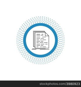Code, coding, doc, programming, script Line Icon. Vector isolated illustration