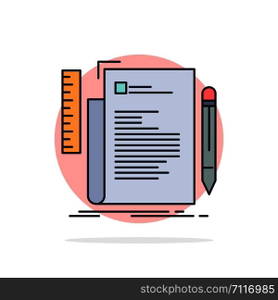 Code, coding, file, programming, script Flat Color Icon Vector