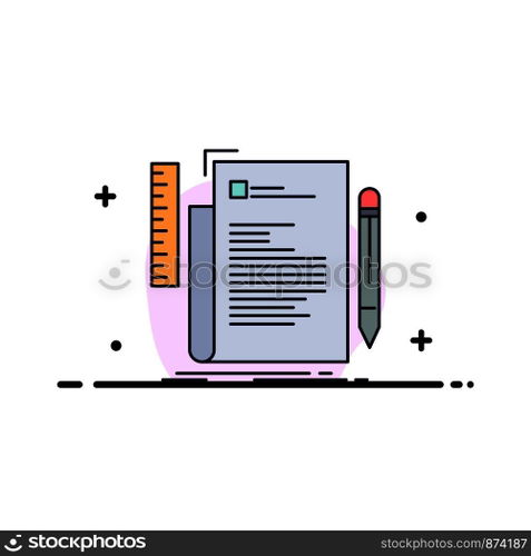 Code, coding, file, programming, script Flat Color Icon Vector
