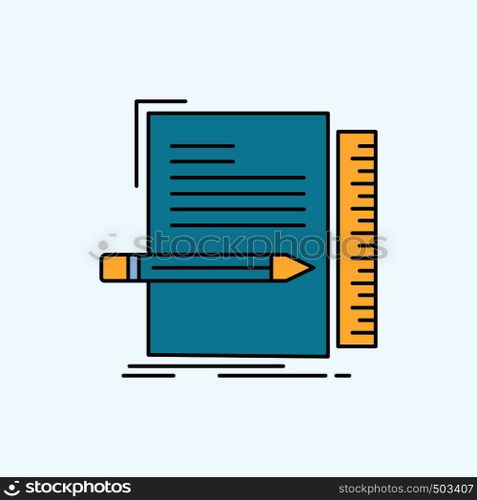 Code, coding, file, programming, script Flat Icon. green and Yellow sign and symbols for website and Mobile appliation. vector illustration. Vector EPS10 Abstract Template background