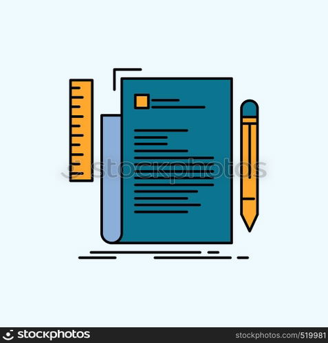 Code, coding, file, programming, script Flat Icon. green and Yellow sign and symbols for website and Mobile appliation. vector illustration. Vector EPS10 Abstract Template background