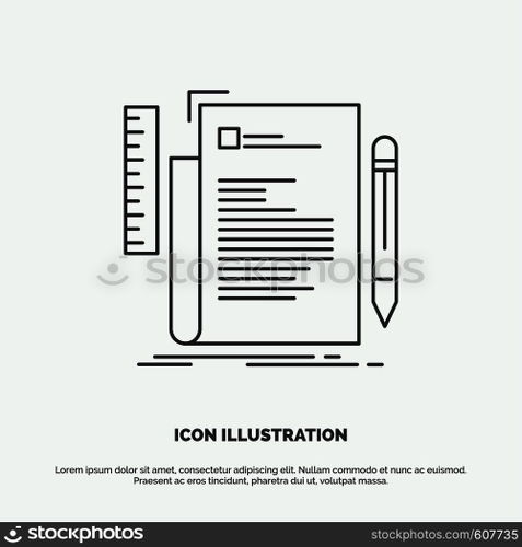 Code, coding, file, programming, script Icon. Line vector gray symbol for UI and UX, website or mobile application. Vector EPS10 Abstract Template background