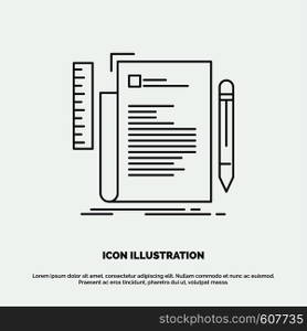 Code, coding, file, programming, script Icon. Line vector gray symbol for UI and UX, website or mobile application. Vector EPS10 Abstract Template background