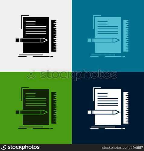Code, coding, file, programming, script Icon Over Various Background. glyph style design, designed for web and app. Eps 10 vector illustration. Vector EPS10 Abstract Template background