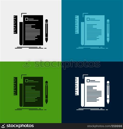 Code, coding, file, programming, script Icon Over Various Background. glyph style design, designed for web and app. Eps 10 vector illustration. Vector EPS10 Abstract Template background