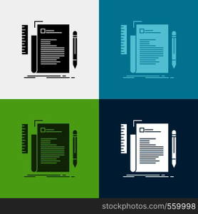 Code, coding, file, programming, script Icon Over Various Background. glyph style design, designed for web and app. Eps 10 vector illustration. Vector EPS10 Abstract Template background
