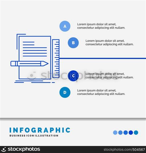 Code, coding, file, programming, script Infographics Template for Website and Presentation. Line Blue icon infographic style vector illustration. Vector EPS10 Abstract Template background