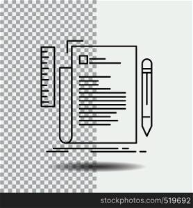 Code, coding, file, programming, script Line Icon on Transparent Background. Black Icon Vector Illustration. Vector EPS10 Abstract Template background