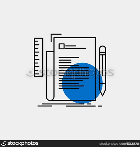 Code, coding, file, programming, script Line Icon. Vector EPS10 Abstract Template background