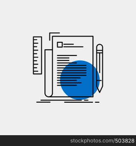 Code, coding, file, programming, script Line Icon. Vector EPS10 Abstract Template background